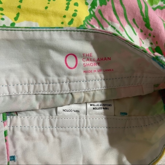 Lilly Pulitzer The Callahan Shorts Tropical Hibiscus Print Size 0 Beach - Picture 7 of 9